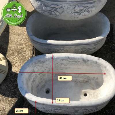 ovális virágtartó