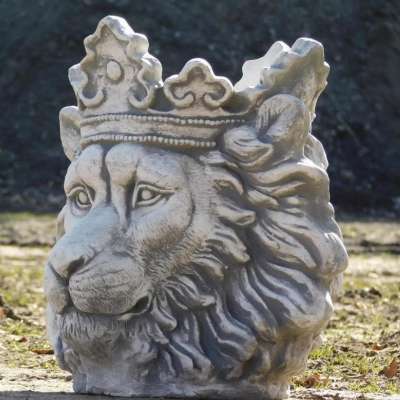 Oroszlánfejes kő kaspó eladó