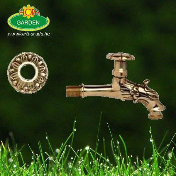Kerti csap díszes rézcsap