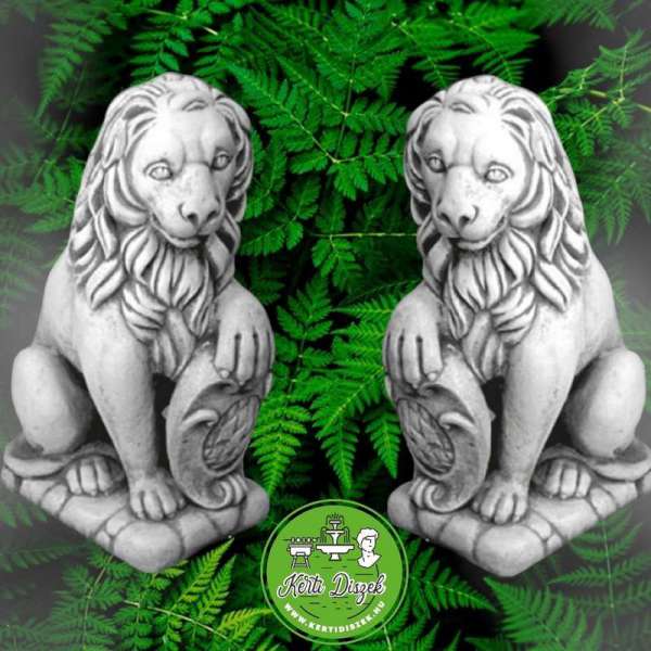 Kő oroszlán dísz szobor